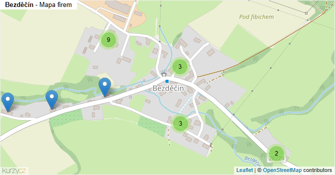 Bezděčín - mapa firem