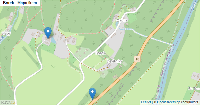 Borek - mapa firem