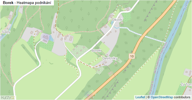 Borek - mapa podnikání