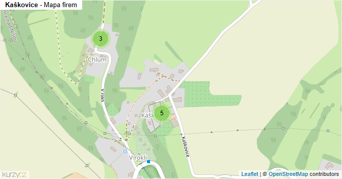 Kaškovice - mapa firem