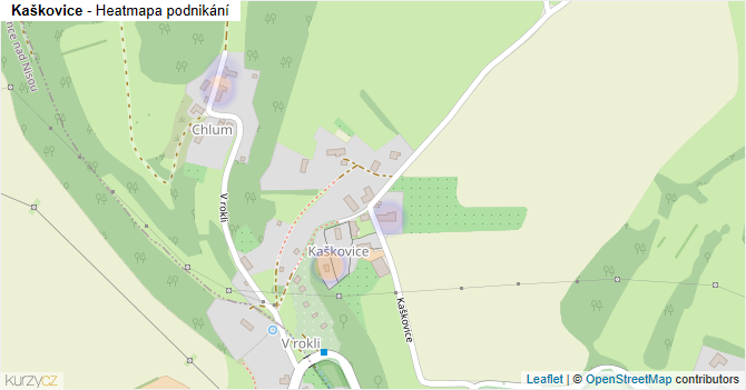 Kaškovice - mapa podnikání
