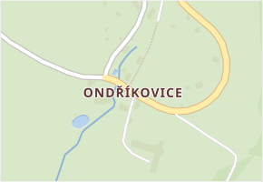 Ondříkovice v obci Frýdštejn - mapa části obce