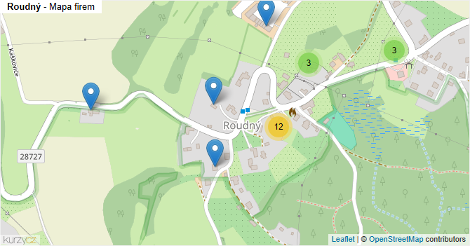 Roudný - mapa firem