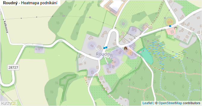 Roudný - mapa podnikání