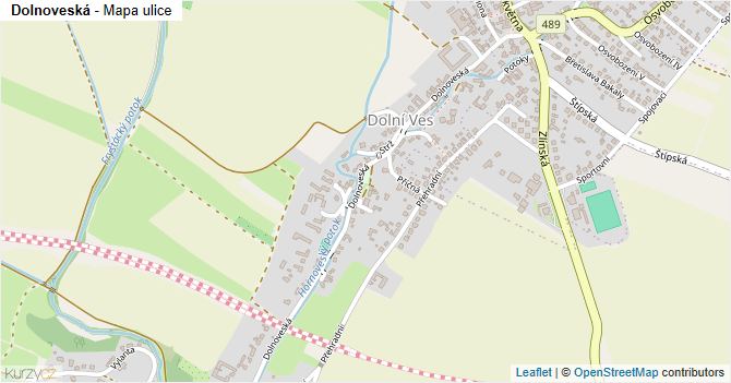 Dolnoveská - mapa ulice