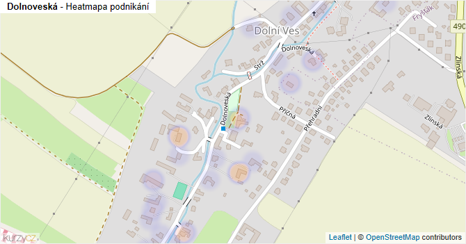 Dolnoveská - mapa podnikání
