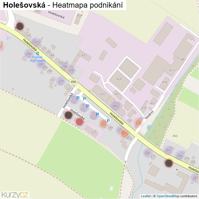 Mapa Holešovská - Firmy v ulici.