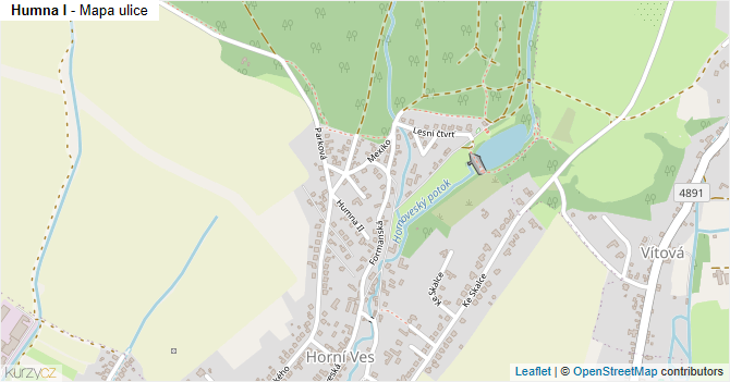 Humna I - mapa ulice