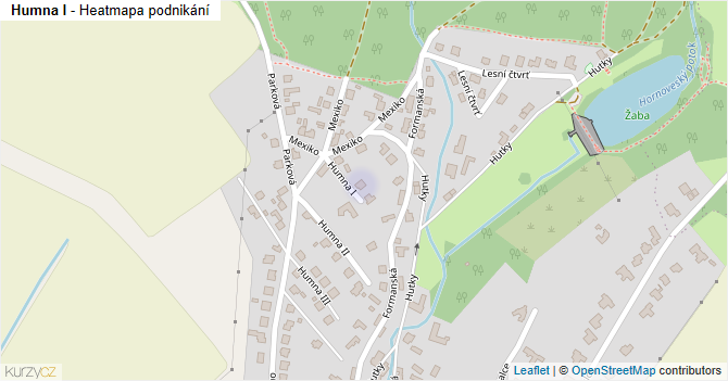 Humna I - mapa podnikání