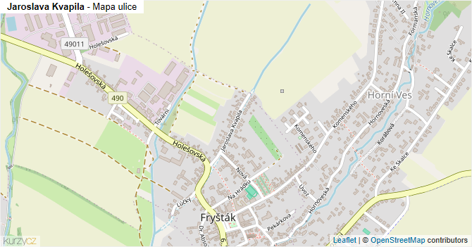 Jaroslava Kvapila - mapa ulice