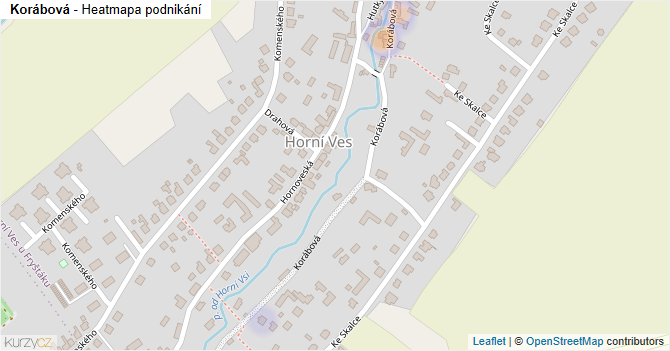 Korábová - mapa podnikání