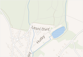 Lesní čtvrť v obci Fryšták - mapa ulice