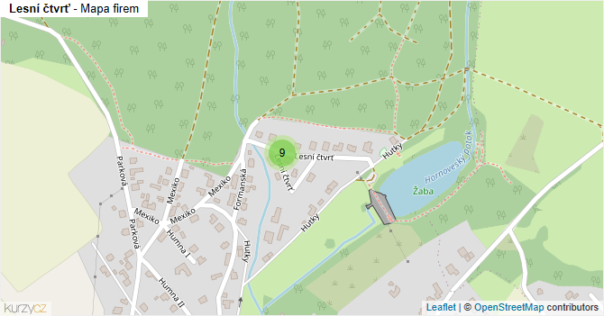 Lesní čtvrť - mapa firem