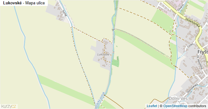Lukovské - mapa ulice