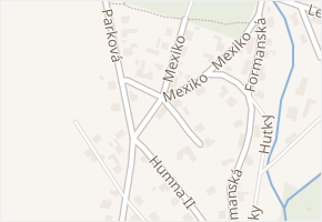 Mexiko v obci Fryšták - mapa ulice