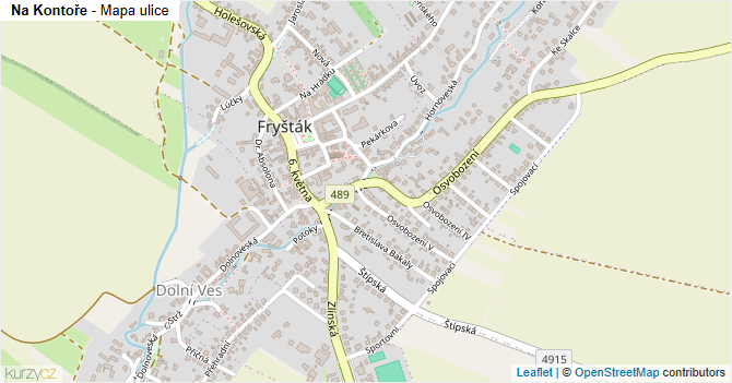 Na Kontoře - mapa ulice