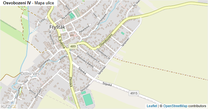 Osvobození IV - mapa ulice