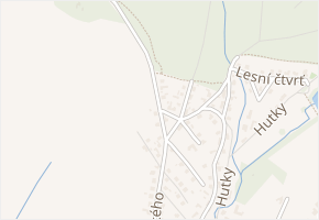 Parková v obci Fryšták - mapa ulice
