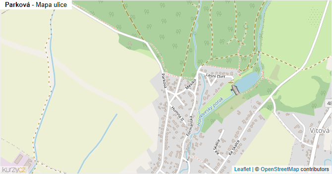 Parková - mapa ulice