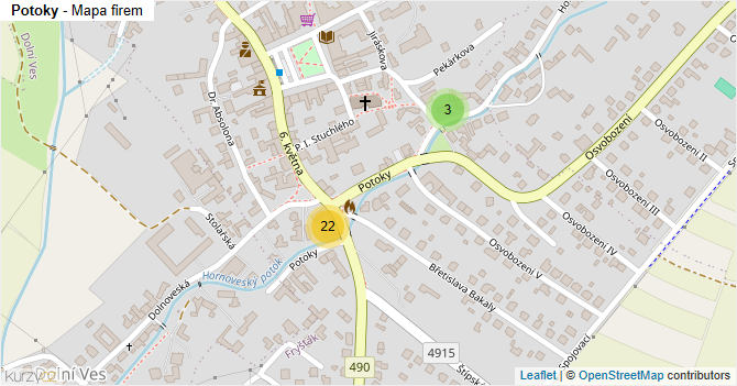 Potoky - mapa firem