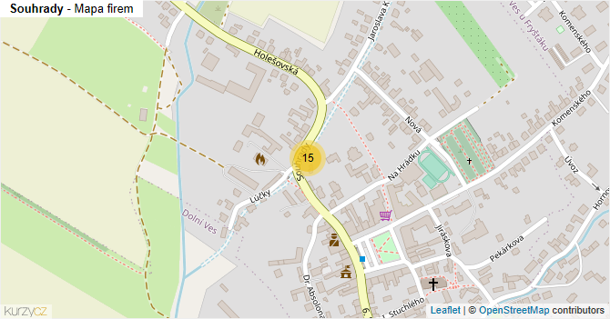 Souhrady - mapa firem