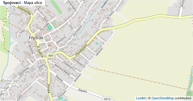 Spojovací - mapa ulice