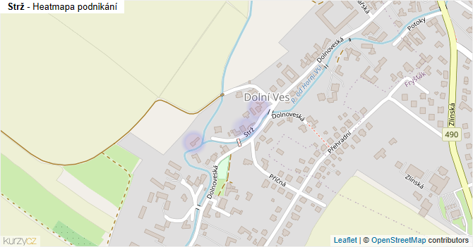 Strž - mapa podnikání