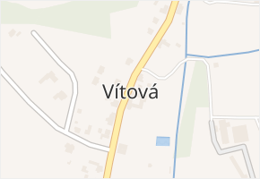 Vítová v obci Fryšták - mapa části obce