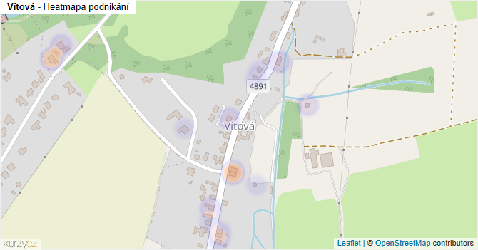 Vítová - mapa podnikání