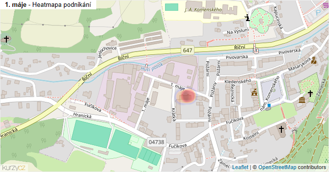 1. máje - mapa podnikání