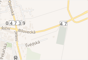 Bílovecká v obci Fulnek - mapa ulice