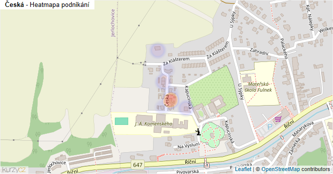 Česká - mapa podnikání