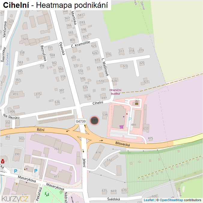 Mapa Cihelní - Firmy v ulici.