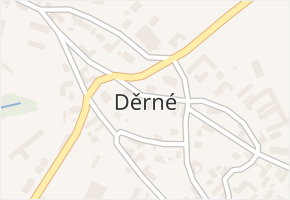 Děrné v obci Fulnek - mapa části obce