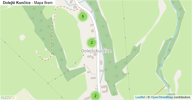 Dolejší Kunčice - mapa firem