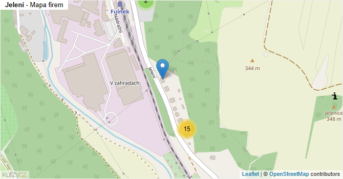 Jelení - mapa firem