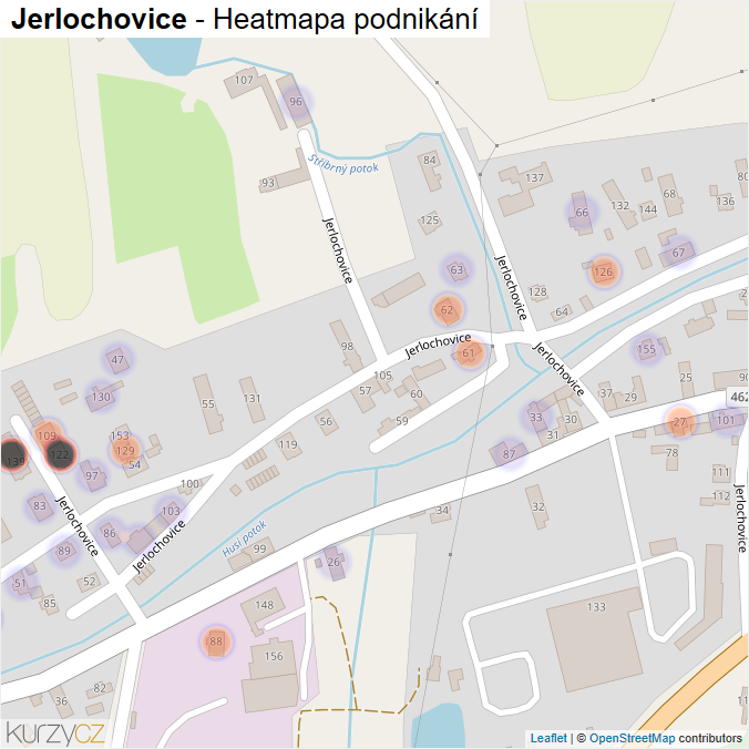 Mapa Jerlochovice - Firmy v části obce.
