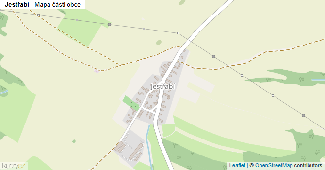 Jestřabí - mapa části obce
