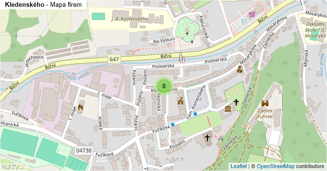 Kledenského - mapa firem