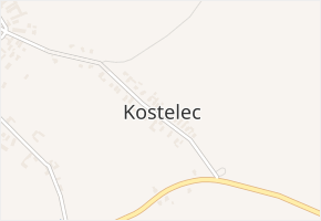 Kostelec v obci Fulnek - mapa části obce