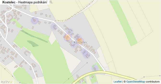 Kostelec - mapa podnikání