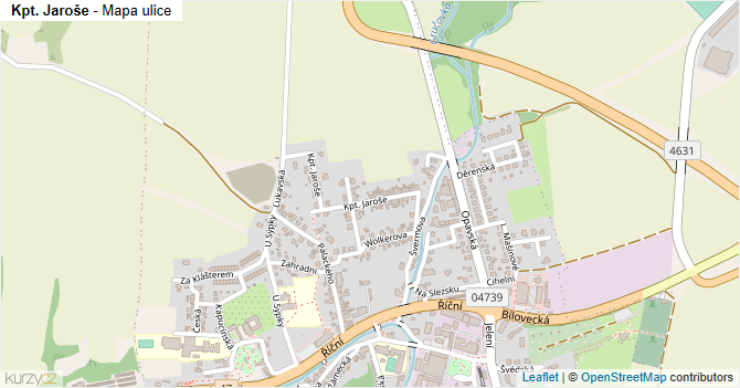 Kpt. Jaroše - mapa ulice