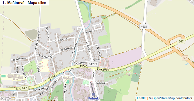 L. Mašínové - mapa ulice