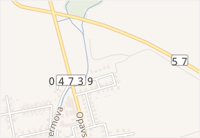 Leoše Janáčka v obci Fulnek - mapa ulice