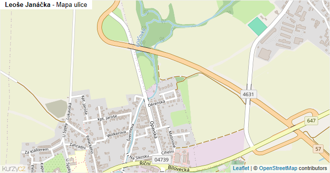 Leoše Janáčka - mapa ulice