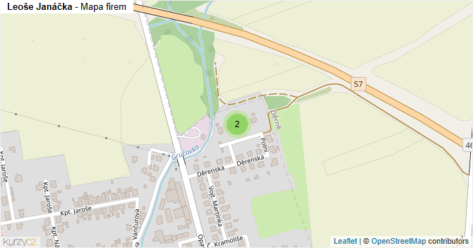 Leoše Janáčka - mapa firem
