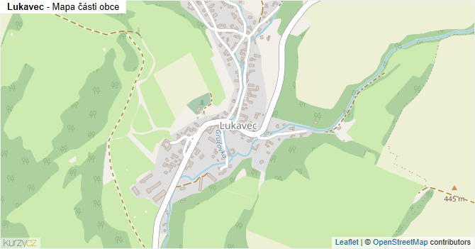 Lukavec - mapa části obce