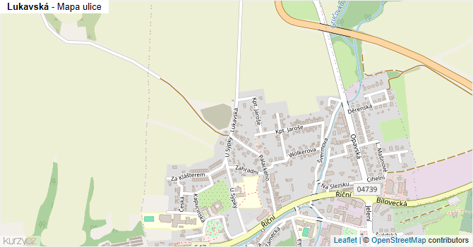 Lukavská - mapa ulice