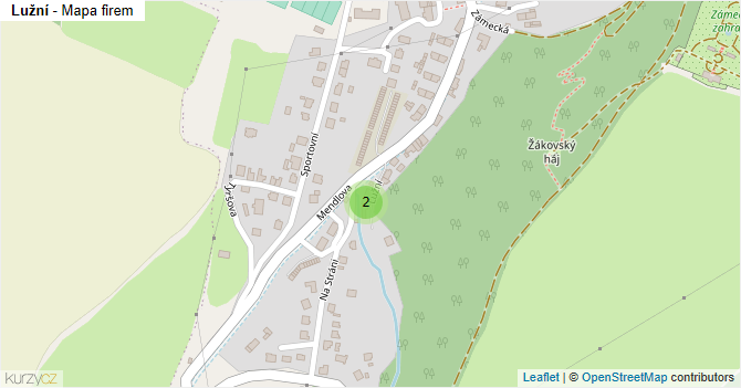 Lužní - mapa firem