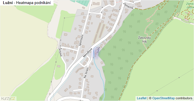 Lužní - mapa podnikání